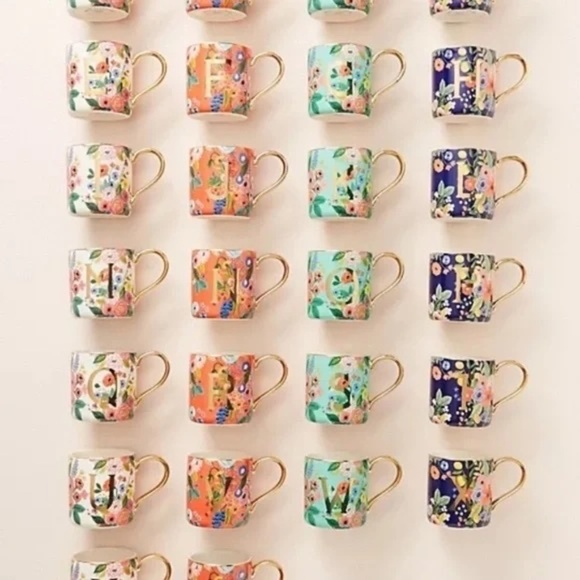 Anthropologie Other - "H"  Anthropologie Rifle Paper Company Monogram Garden Party Mug